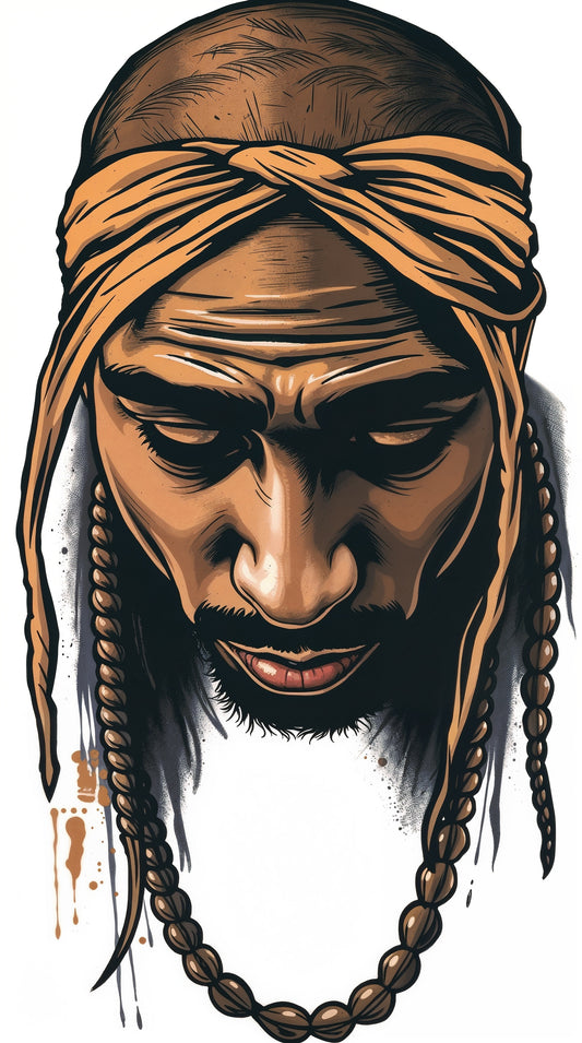 2Pac Digital Art - Hip-Hop Legend Printable Artwork